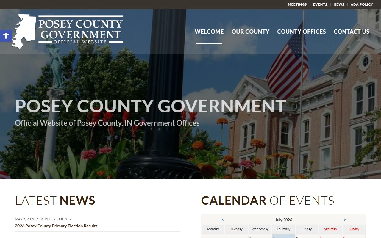 Posey County court records county government homepage